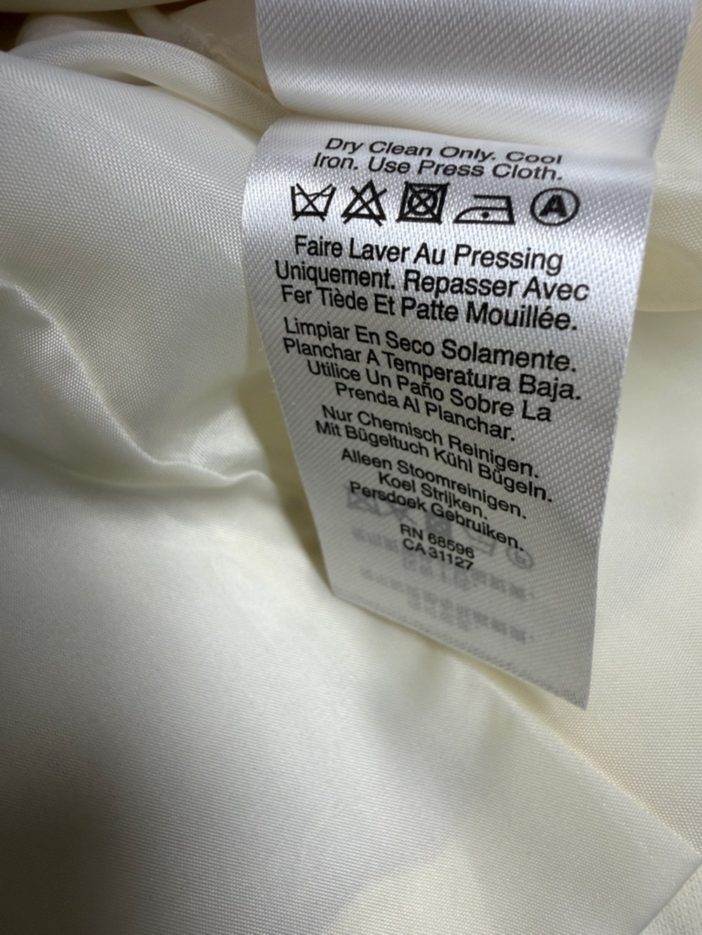 Donna Karan Ivory Single-Breasted Tailored Blazer - Picture 8 of 10